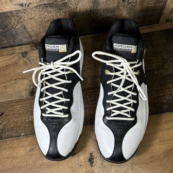 Nike Jordan Jumpman Team 1 White Black Gold CZ9171-101 Basketball Shoes Sz 11 - Picture 4 of 9